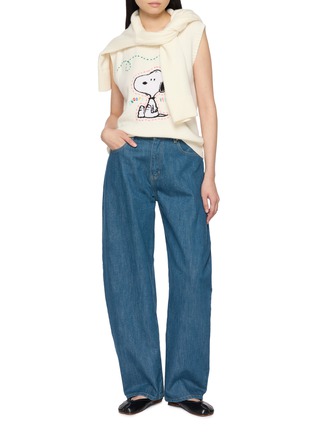 Figure View - Click To Enlarge - CHINTI & PARKER - X Peanuts Snoopy Intarsia Hand Embroidered Knit Tank
