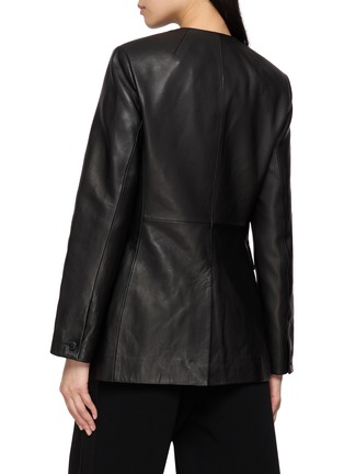 Back View - Click To Enlarge - A.EMERY - Esme Button Up Leather Jacket