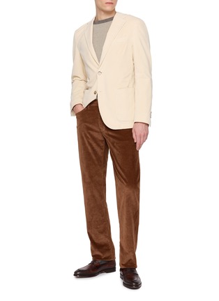 Figure View - Click To Enlarge - BARMAS - Straight Leg Corduroy Pants