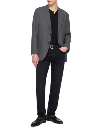 Figure View - Click To Enlarge - BARMAS - Straight Leg Denim Jeans