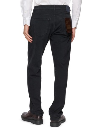 Back View - Click To Enlarge - BARMAS - Straight Leg Cotton Cashmere Stretch Pants