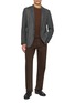 Figure View - Click To Enlarge - BARMAS - Straight Leg Cotton Cashmere Stretch Pants