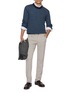 Figure View - Click To Enlarge - BARMAS - Carrot Leg Cotton Wool Stretch Pants