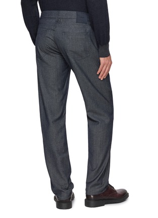 Back View - Click To Enlarge - BARMAS - Straight Leg Cotton Wool Pants