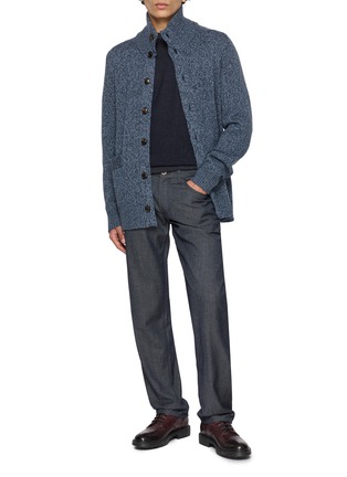 Figure View - Click To Enlarge - BARMAS - Straight Leg Cotton Wool Pants