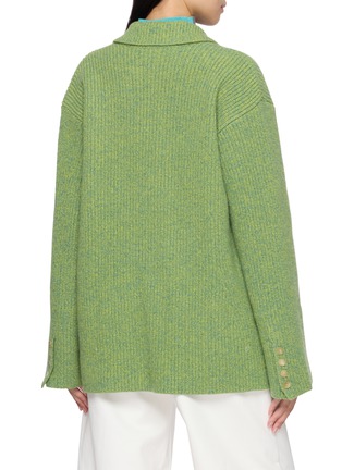 Back View - Click To Enlarge - EENK - Double Breasted Knit Cardigan