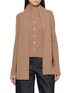 EENK Scarf Layered Colour Block Knit Cardigan
