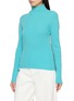 Detail View - Click To Enlarge - EENK - Contrast High Neck Knit Top