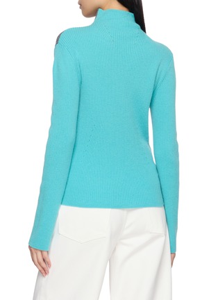 Back View - Click To Enlarge - EENK - Contrast High Neck Knit Top