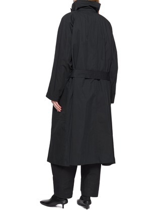 Back View - Click To Enlarge - LE17SEPTEMBRE - Draped Funnel-Neck Cotton Trench Coat