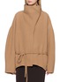 LE17SEPTEMBRE Cowl-Neck Handmade Cropped Wool Coat
