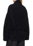 Back View - Click To Enlarge - LE17SEPTEMBRE - Cowl-Neck Handmade Cropped Wool Coat