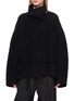 LE17SEPTEMBRE Cowl-Neck Handmade Cropped Wool Coat