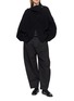 Figure View - Click To Enlarge - LE17SEPTEMBRE - Cowl-Neck Handmade Cropped Wool Coat