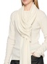  - LE17SEPTEMBRE - Rosa Scarf Neck Buttoned Knit Cardigan