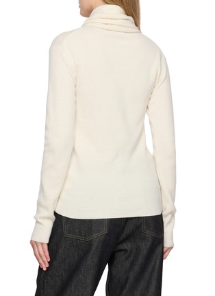 Back View - Click To Enlarge - LE17SEPTEMBRE - Rosa Scarf Neck Buttoned Knit Cardigan