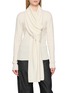 LE17SEPTEMBRE Rosa Scarf Neck Buttoned Knit Cardigan