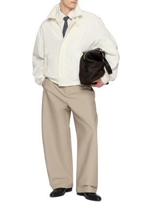 Figure View - Click To Enlarge - AMOMENTO - Pleated Curved Leg Pants