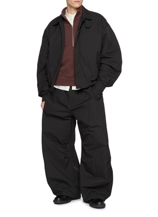 Figure View - Click To Enlarge - AMOMENTO - Drawstring Waistband Wide Leg Fatigue Pants