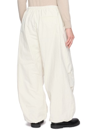 Back View - Click To Enlarge - AMOMENTO - Drawstring Waistband Wide Leg Fatigue Pants