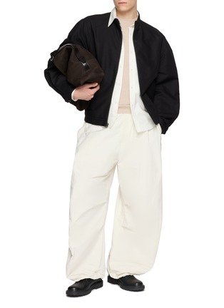 Figure View - Click To Enlarge - AMOMENTO - Drawstring Waistband Wide Leg Fatigue Pants