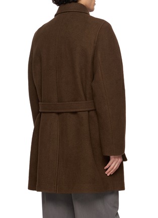Back View - Click To Enlarge - AMOMENTO - Raglan Sleeve Belted Coat