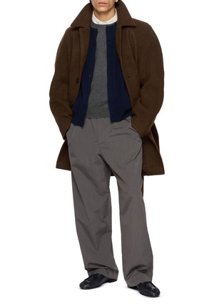 Figure View - Click To Enlarge - AMOMENTO - Raglan Sleeve Belted Coat