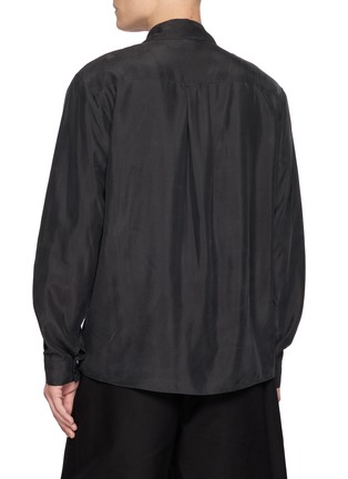 Back View - Click To Enlarge - AMOMENTO - Long Sleeve Cupro Shirt