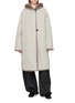 LE17SEPTEMBRE Mahogany Faux-Fur Trimmed Hooded Coat
