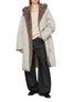 Figure View - Click To Enlarge - LE17SEPTEMBRE - Mahogany Faux-Fur Trimmed Hooded Coat