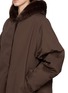  - LE17SEPTEMBRE - Mahogany Faux-Fur Trimmed Hooded Coat