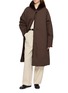 Figure View - Click To Enlarge - LE17SEPTEMBRE - Mahogany Faux-Fur Trimmed Hooded Coat