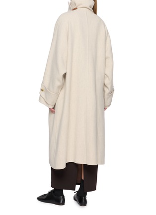 Back View - Click To Enlarge - LE17SEPTEMBRE - Cowl-Neck Handmade Long Coat