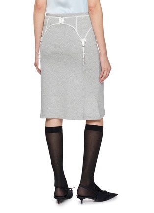Back View - Click To Enlarge - MARKGONG - Garter Belt Midi Skirt