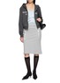 Figure View - Click To Enlarge - MARKGONG - Garter Belt Midi Skirt