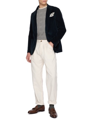 Figure View - Click To Enlarge - EQUIL - Single Breasted Garment Dyed Blazer