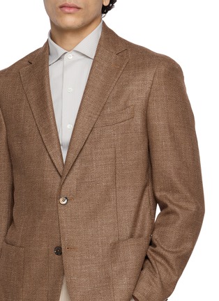 Detail View - Click To Enlarge - EQUIL - Single Breasted Herringbone Blazer