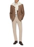 Figure View - Click To Enlarge - EQUIL - Flat Front Cashmere Cotton Twill Pants