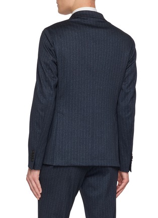 Back View - Click To Enlarge - EQUIL - Single Breasted Pinstripe Travel Blazer