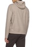 Back View - Click To Enlarge - EQUIL - Drawstring Zip Up Hooded Wool Jacket