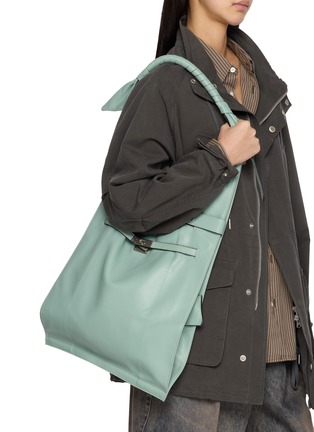 Figure View - Click To Enlarge - BEAUTIFUL PEOPLE - Extra Large Bandage Handle Shrink Leather Market Bag