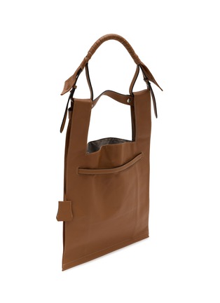 Detail View - Click To Enlarge - BEAUTIFUL PEOPLE - Extra Large Bandage Handle Shrink Leather Market Bag