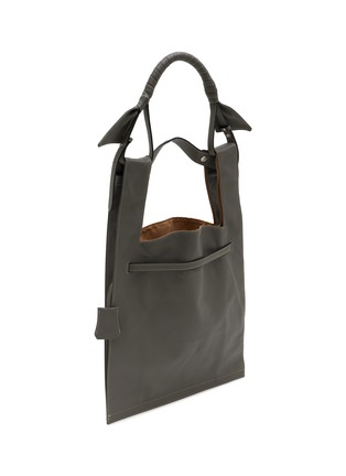 Detail View - Click To Enlarge - BEAUTIFUL PEOPLE - Extra Large Bandage Handle Shrink Leather Market Bag