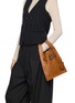 Front View - Click To Enlarge - BEAUTIFUL PEOPLE - Market Leather Shoulder Bag