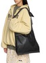 Front View - Click To Enlarge - BEAUTIFUL PEOPLE - Extra Large Bandage Handle Shrink Leather Market Bag