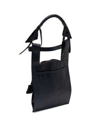 Detail View - Click To Enlarge - BEAUTIFUL PEOPLE - Large Bandage Handle Shrink Leather Market Bag