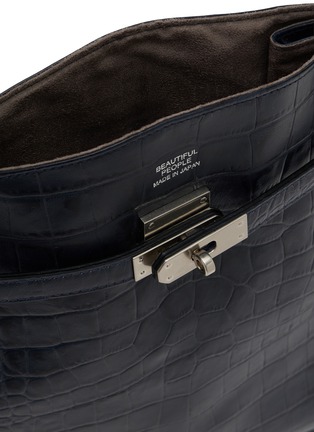 Detail View - Click To Enlarge - BEAUTIFUL PEOPLE - Large Bandage Handle Shrink Leather Market Bag