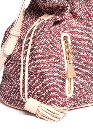 Detail View - Click To Enlarge - SEE BY CHLOÉ - Cherry tweed bucket bag
