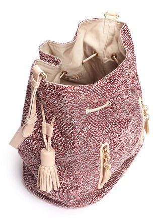 Detail View - Click To Enlarge - SEE BY CHLOÉ - Cherry tweed bucket bag