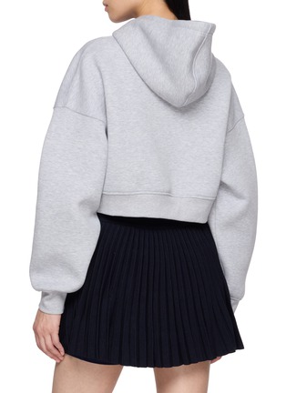 Back View - Click To Enlarge - LACOSTE - Oversized Cropped Hoodie